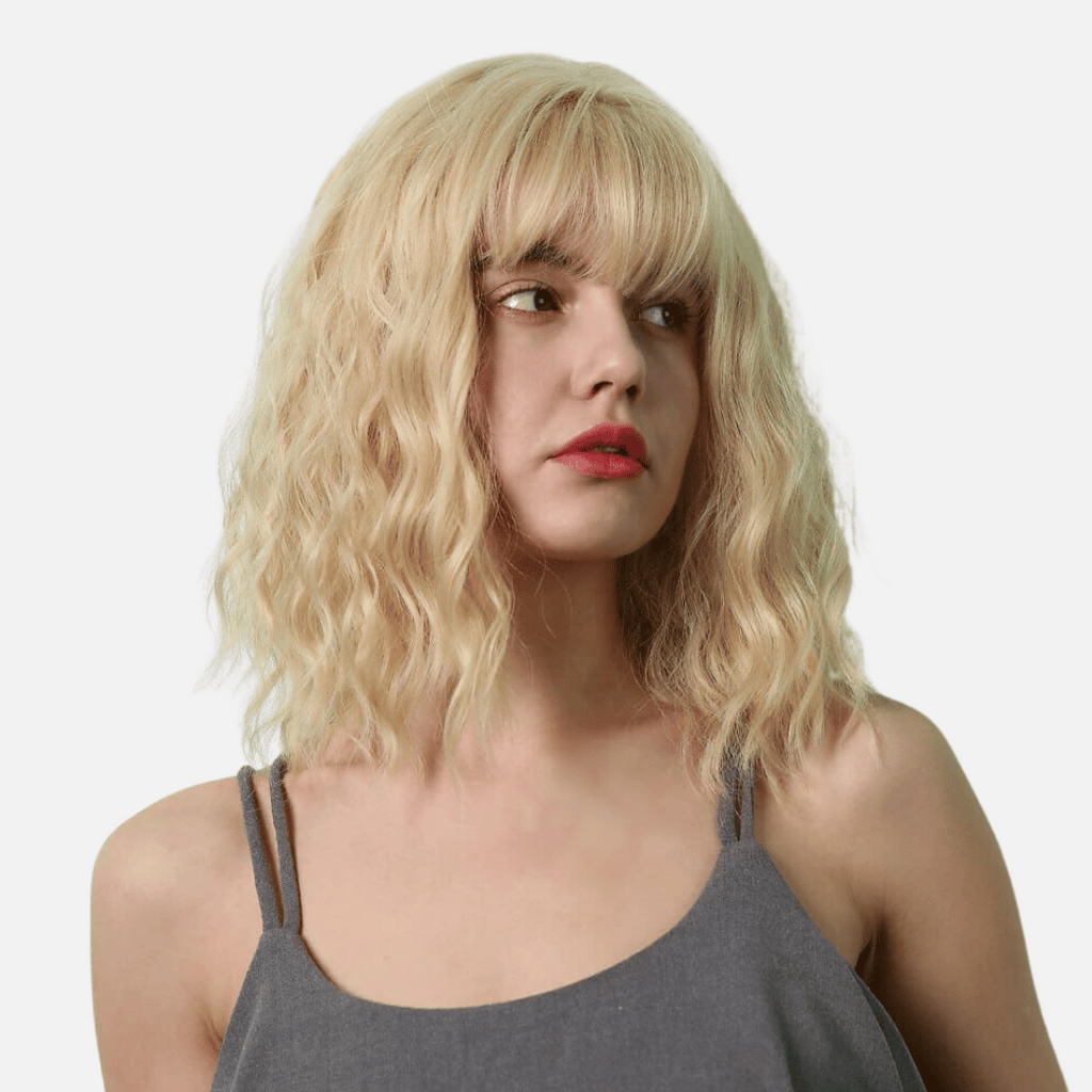 Perruque blonde carré long