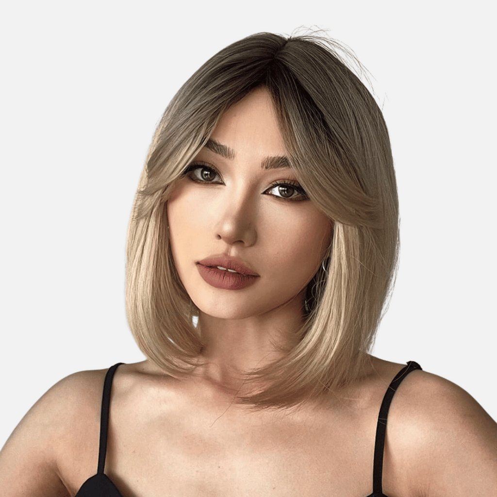 Perruque blonde carré sans frange