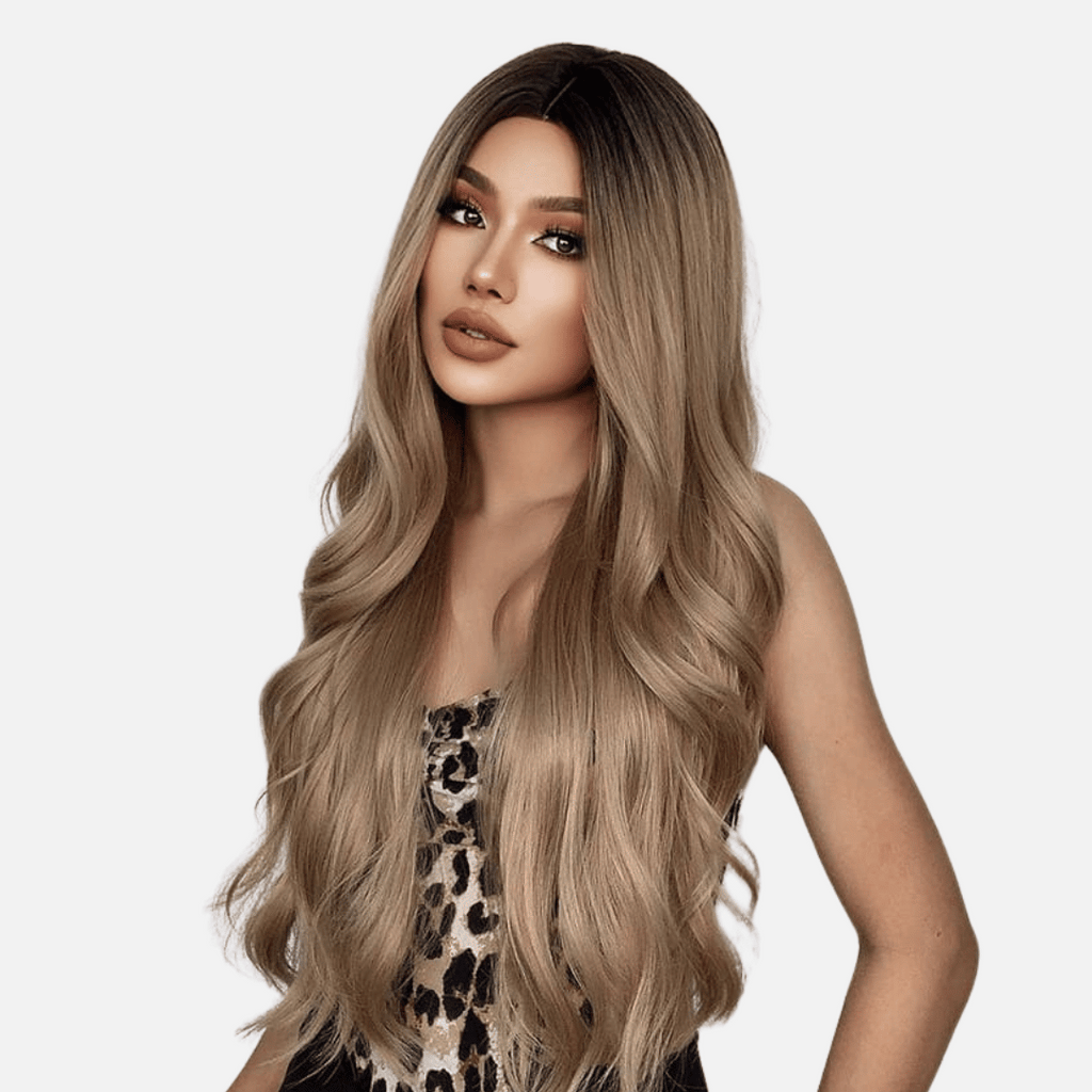 Perruque blonde cendré