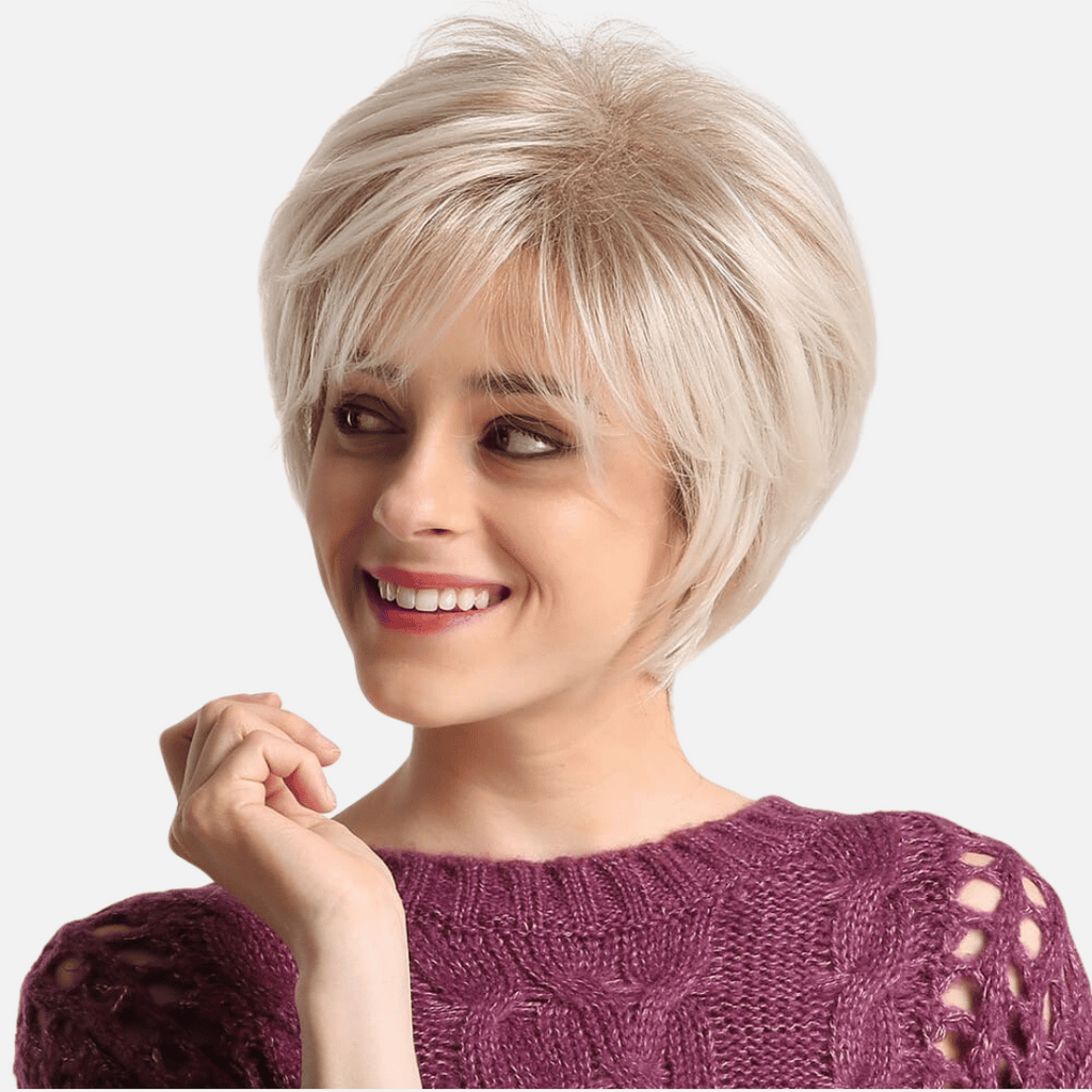 Perruque blonde courte femme