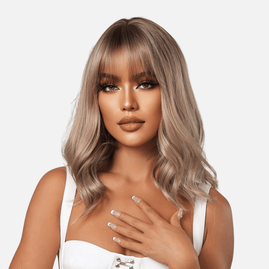 Perruque blonde cuivrée