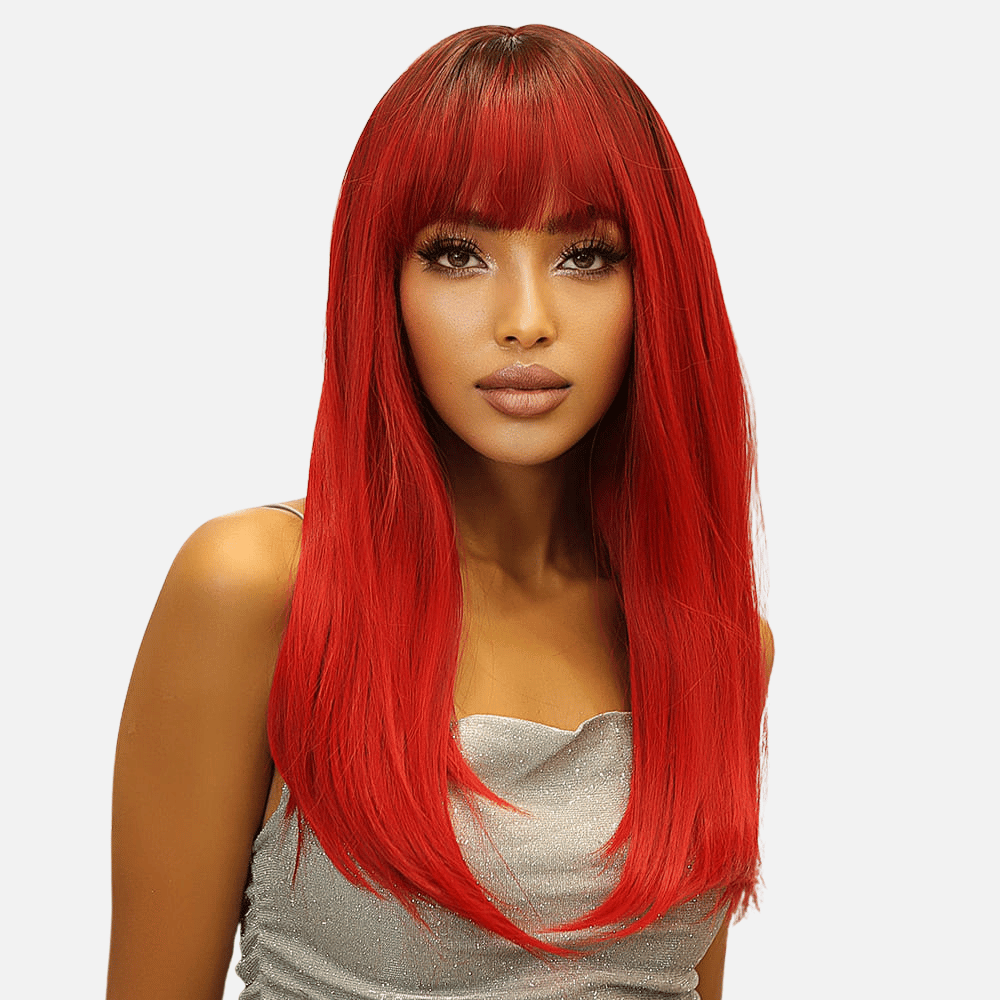 Perruque rouge vif