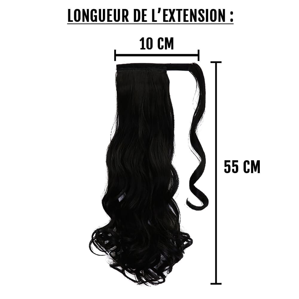 Extension de cheveux à clip queue de cheval longueur