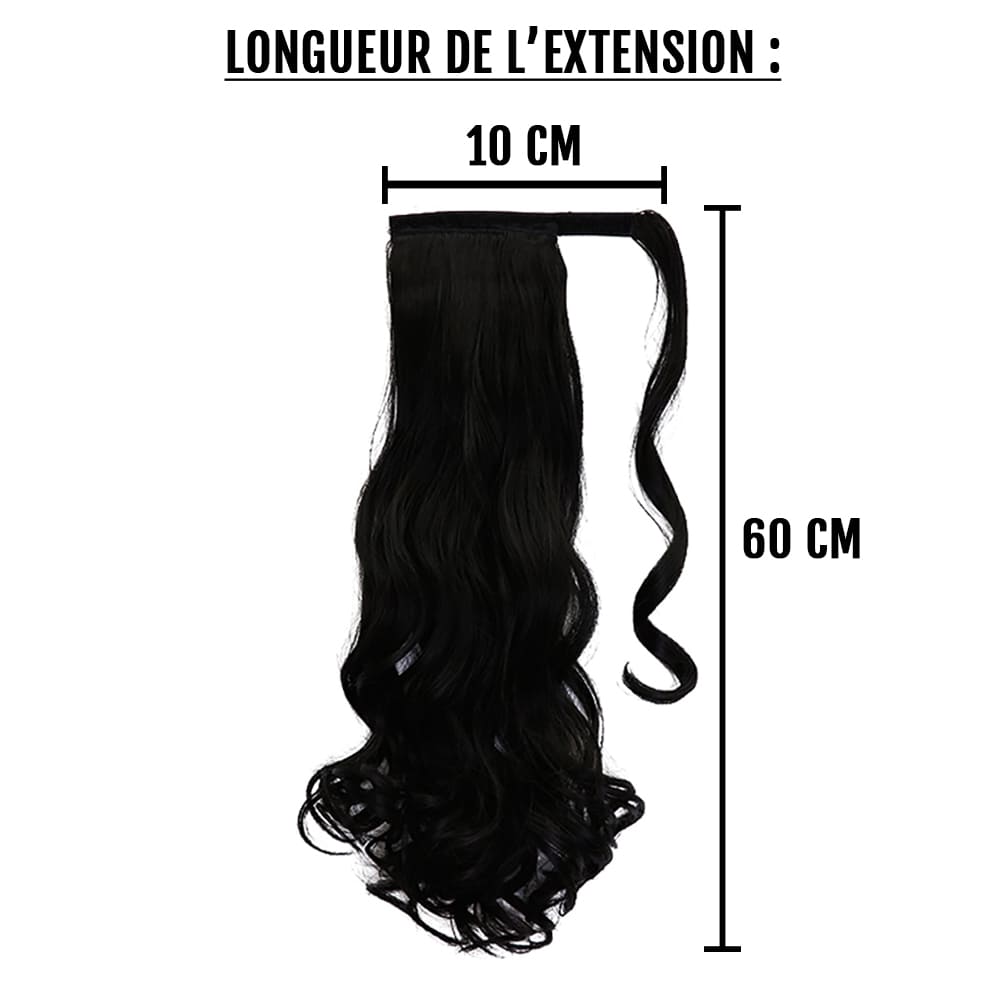Extension de cheveux à clip synthétique longueur