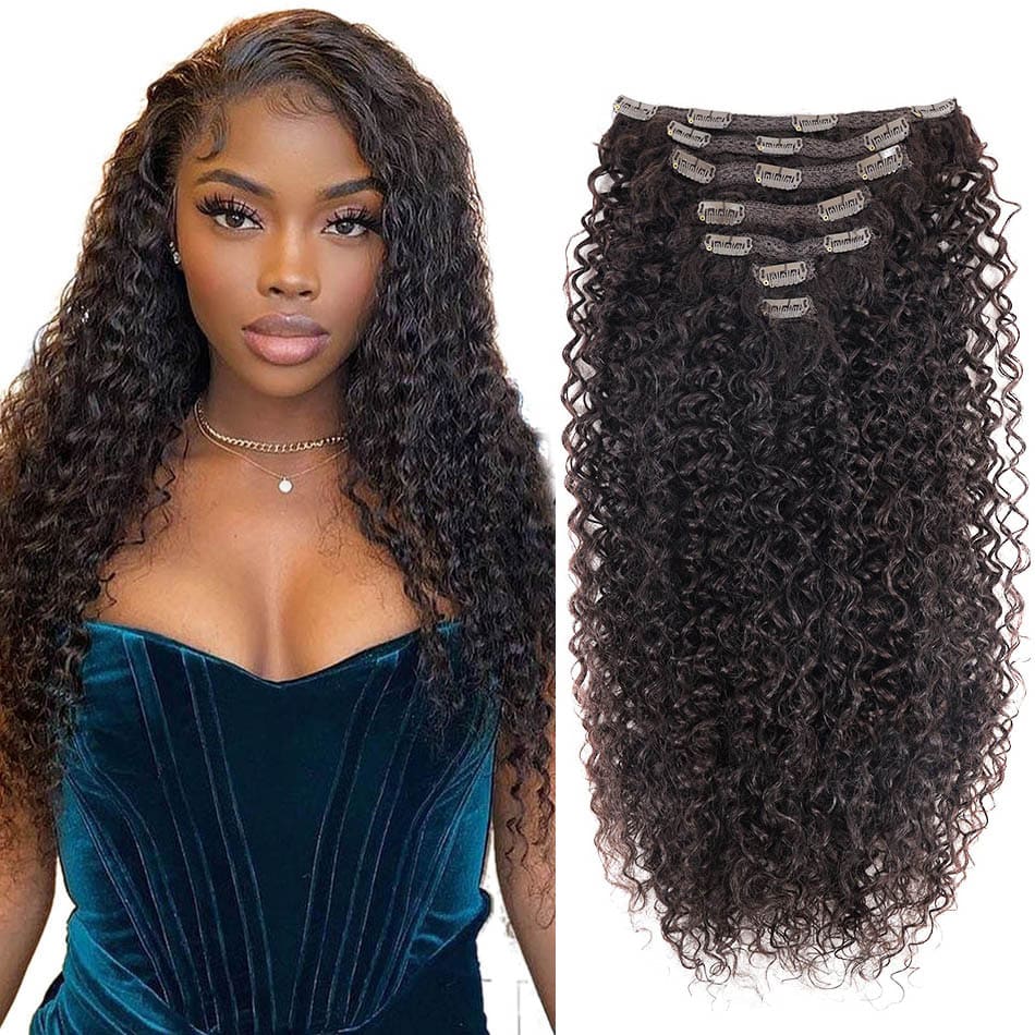 Extension de cheveux à clip frisée femme