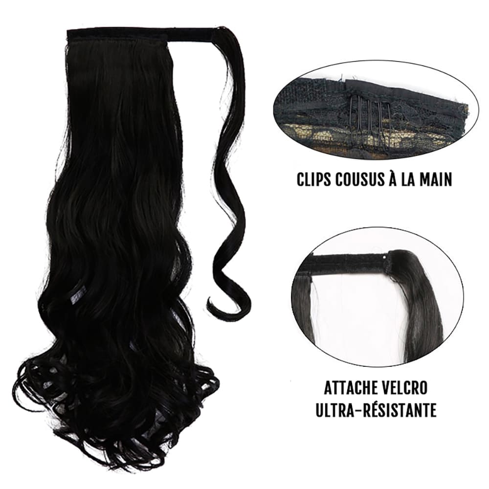 Extension de cheveux à clip prune attache