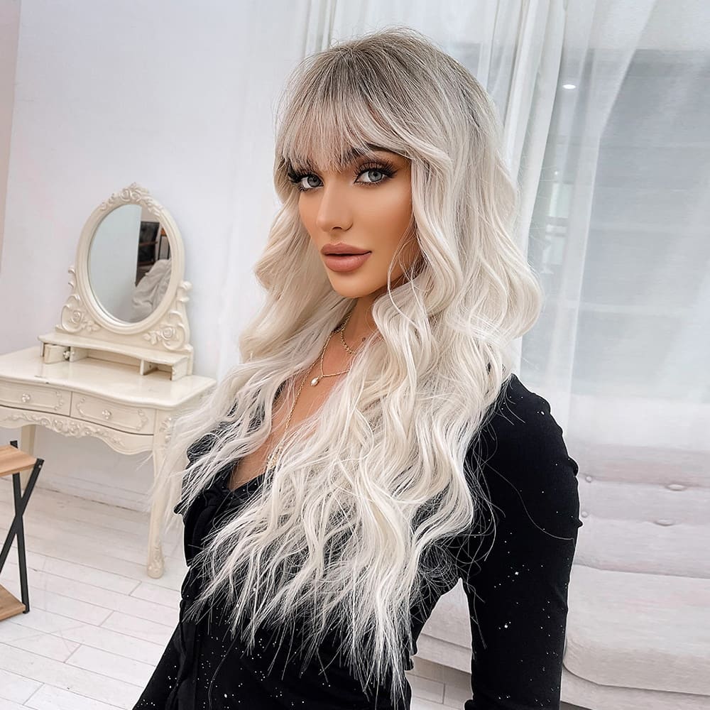 Grande perruque blanche femme
