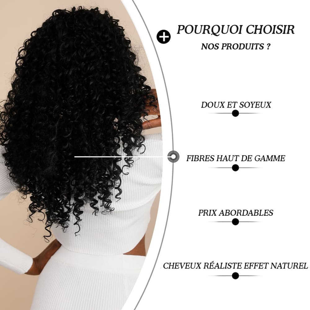 Perruque bandeau intégré nuque