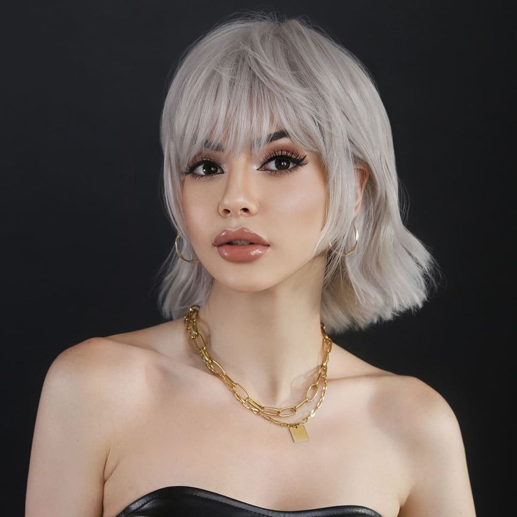 Perruque blanche cosplay