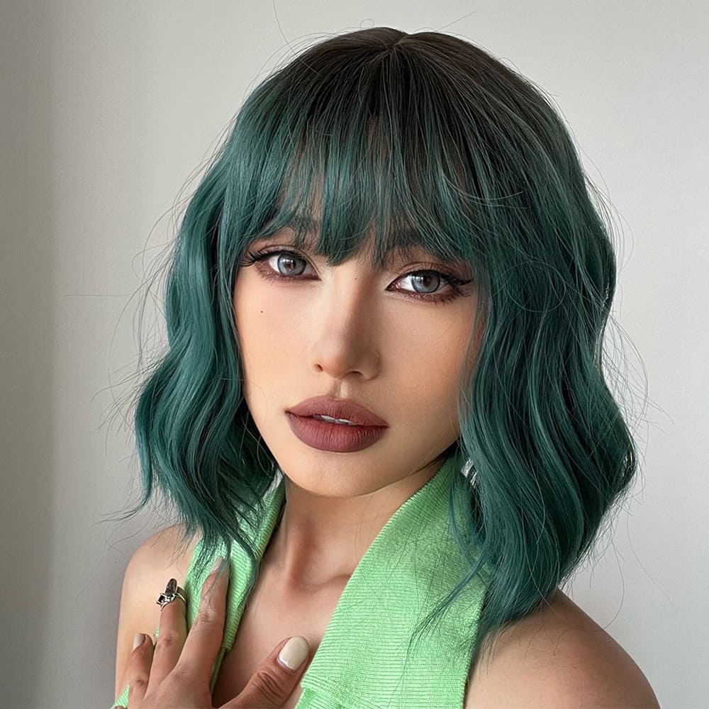 Perruque bleue turquoise femme