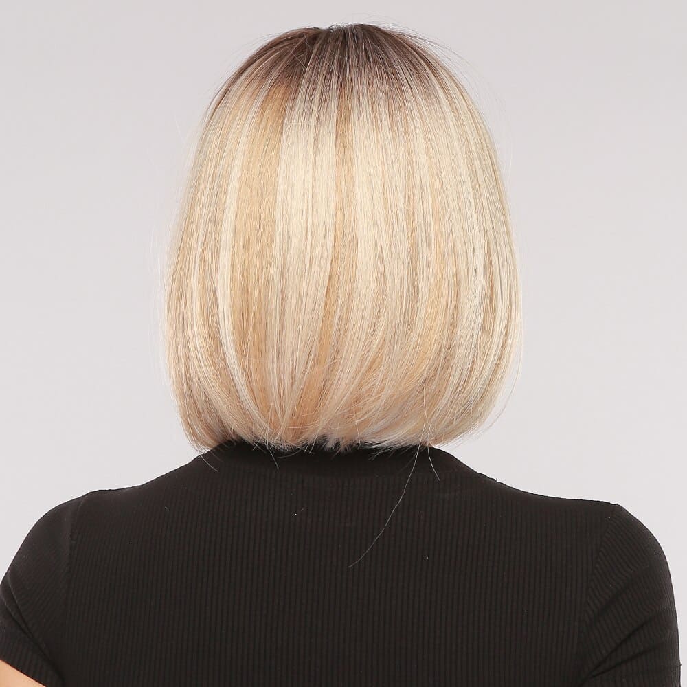 Perruque blonde carré frange