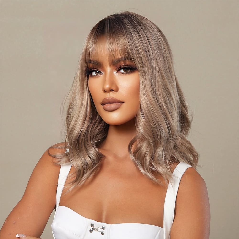 Perruque blonde cuivrée femme