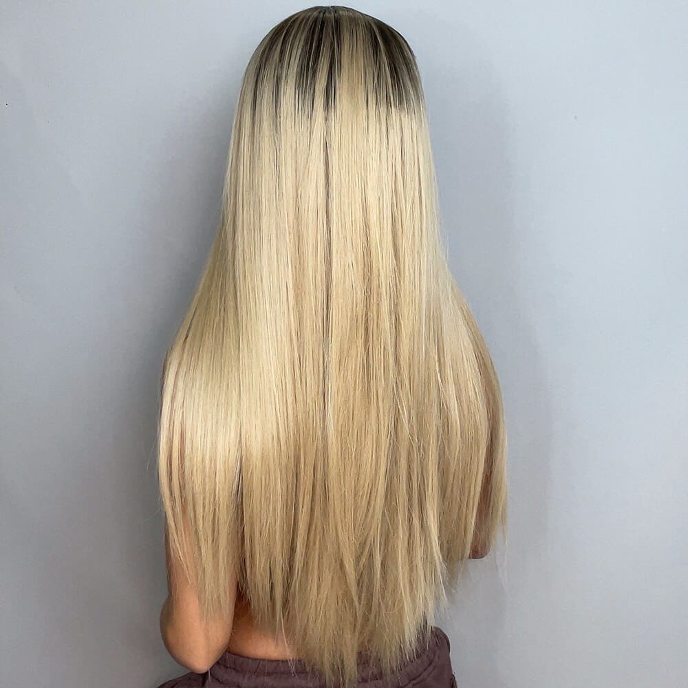 Perruque blonde indétectable nuque
