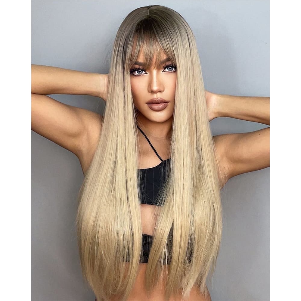 Perruque blonde indétectable sensuelle