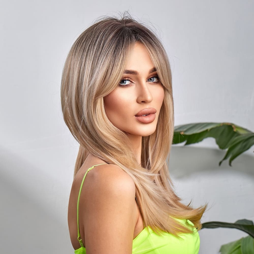 Perruque blonde longue femme
