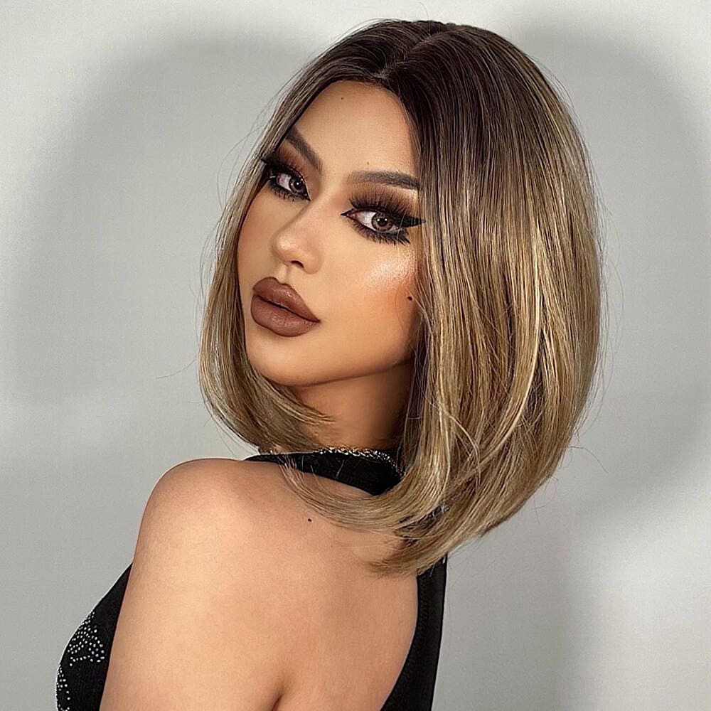 Perruque blonde miel femme