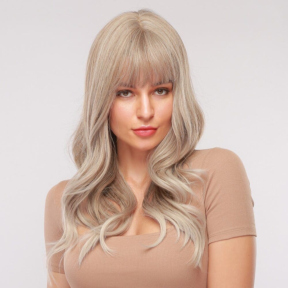 Perruque blonde platine bonne qualité