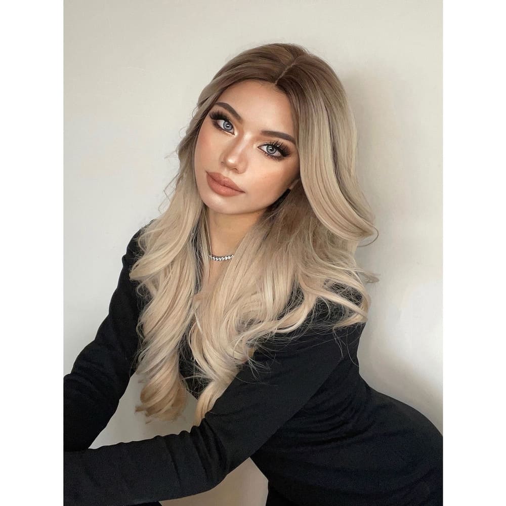 Perruque blonde synthétique femme