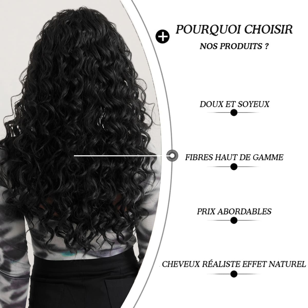 Perruque brésilienne afro nuque