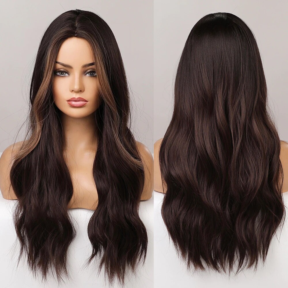 Perruque brune femme tête