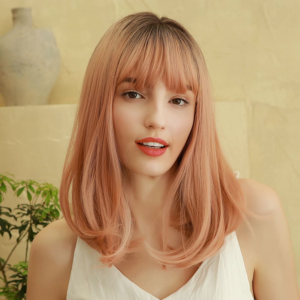 Perruque cheveux cuivrés