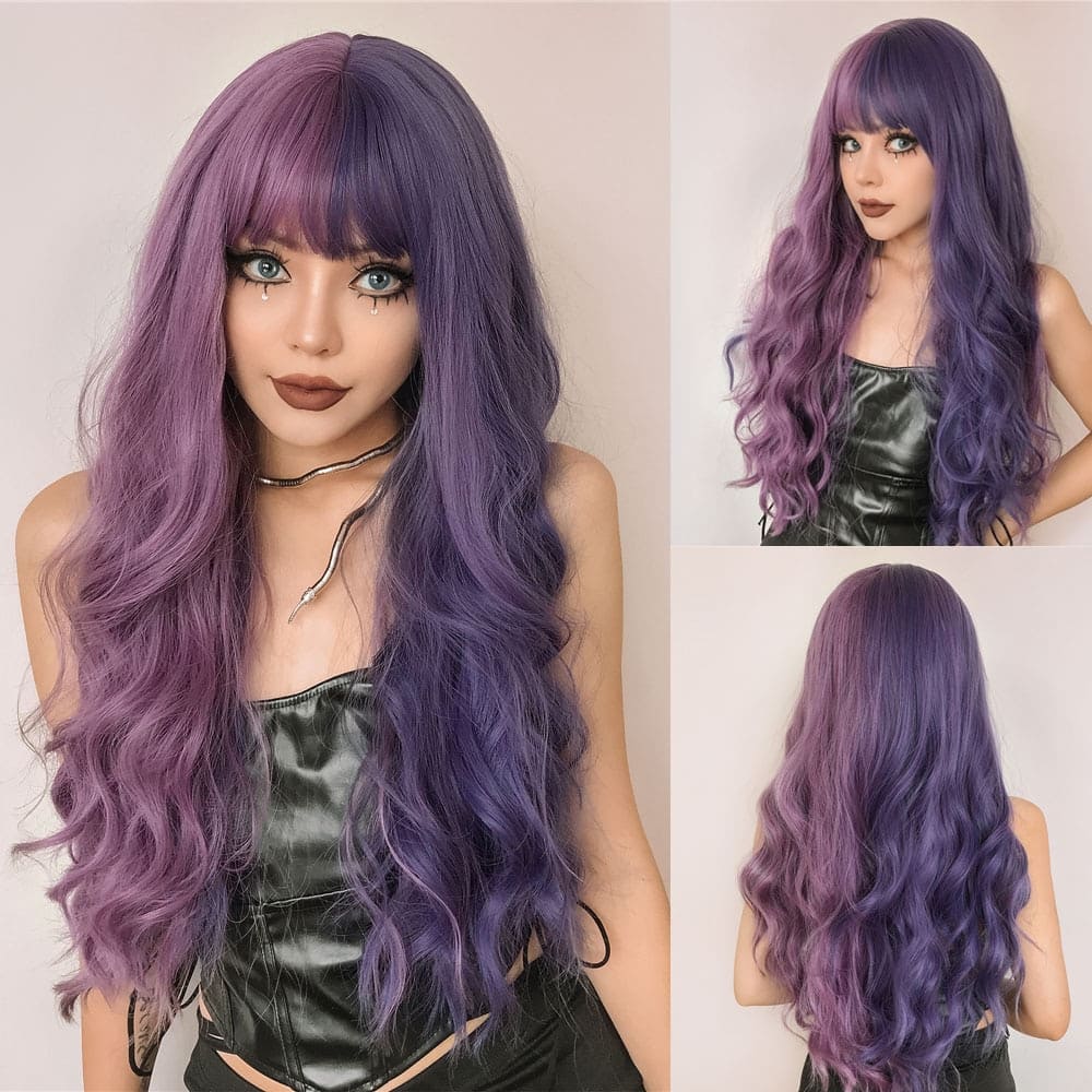 Perruque couleur violette femme