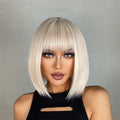 Perruque femme blonde mi longue