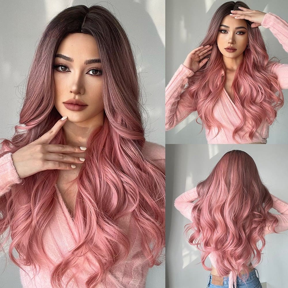 Perruque rose femme sexy