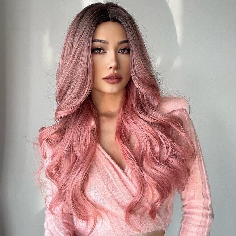 Perruque rose femme