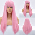 Perruque rose longue pas chère