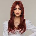 Perruque rousse lisse