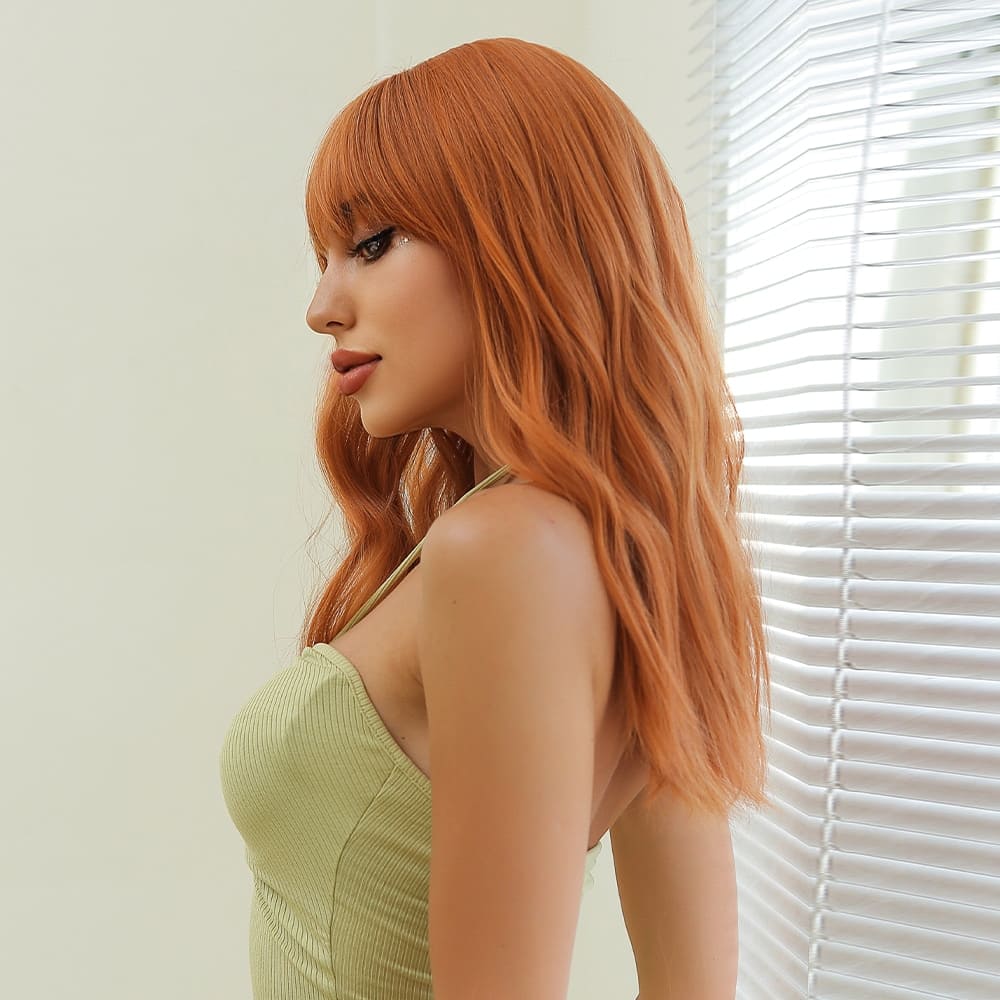 Perruque rousse naturelle lisse