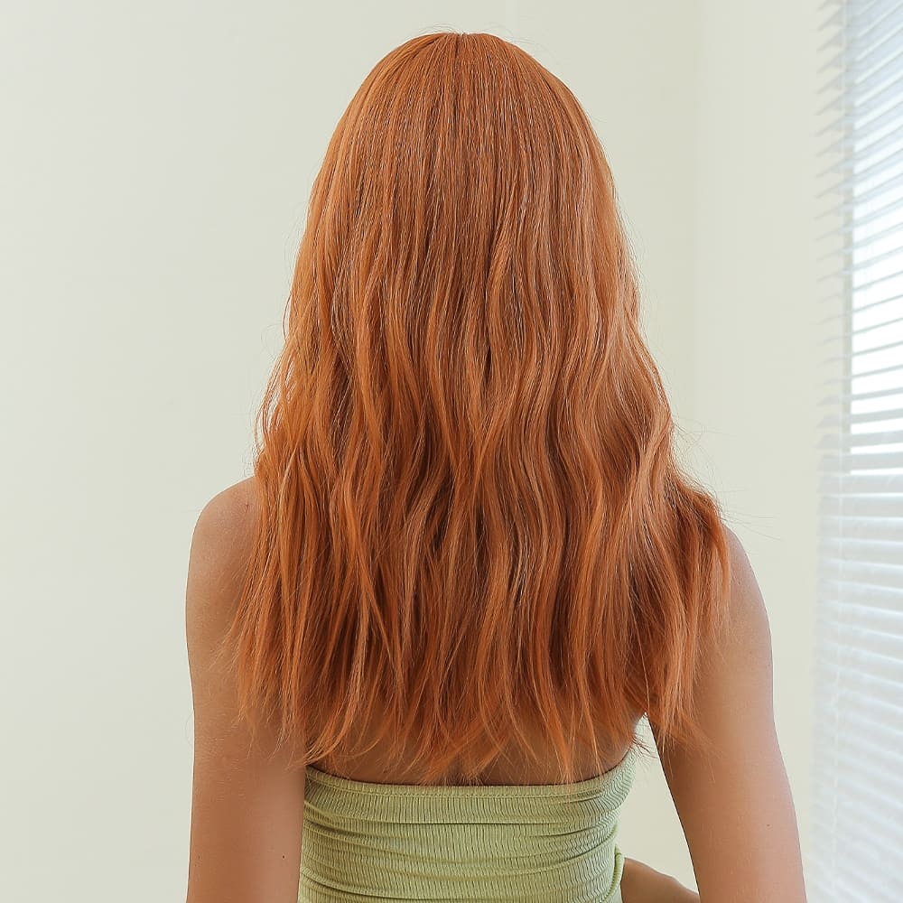 Perruque rousse naturelle nuque