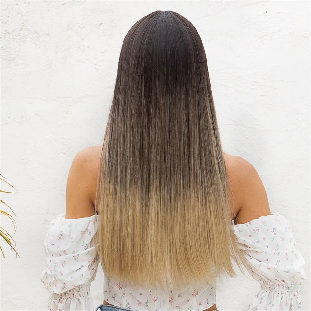 Perruque tie and dye blond nuque