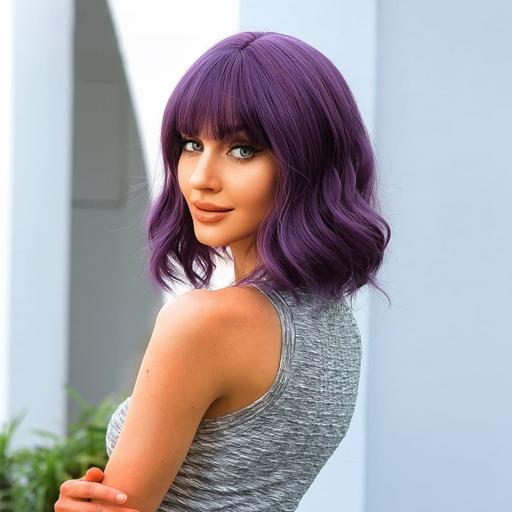 Perruque violette carré