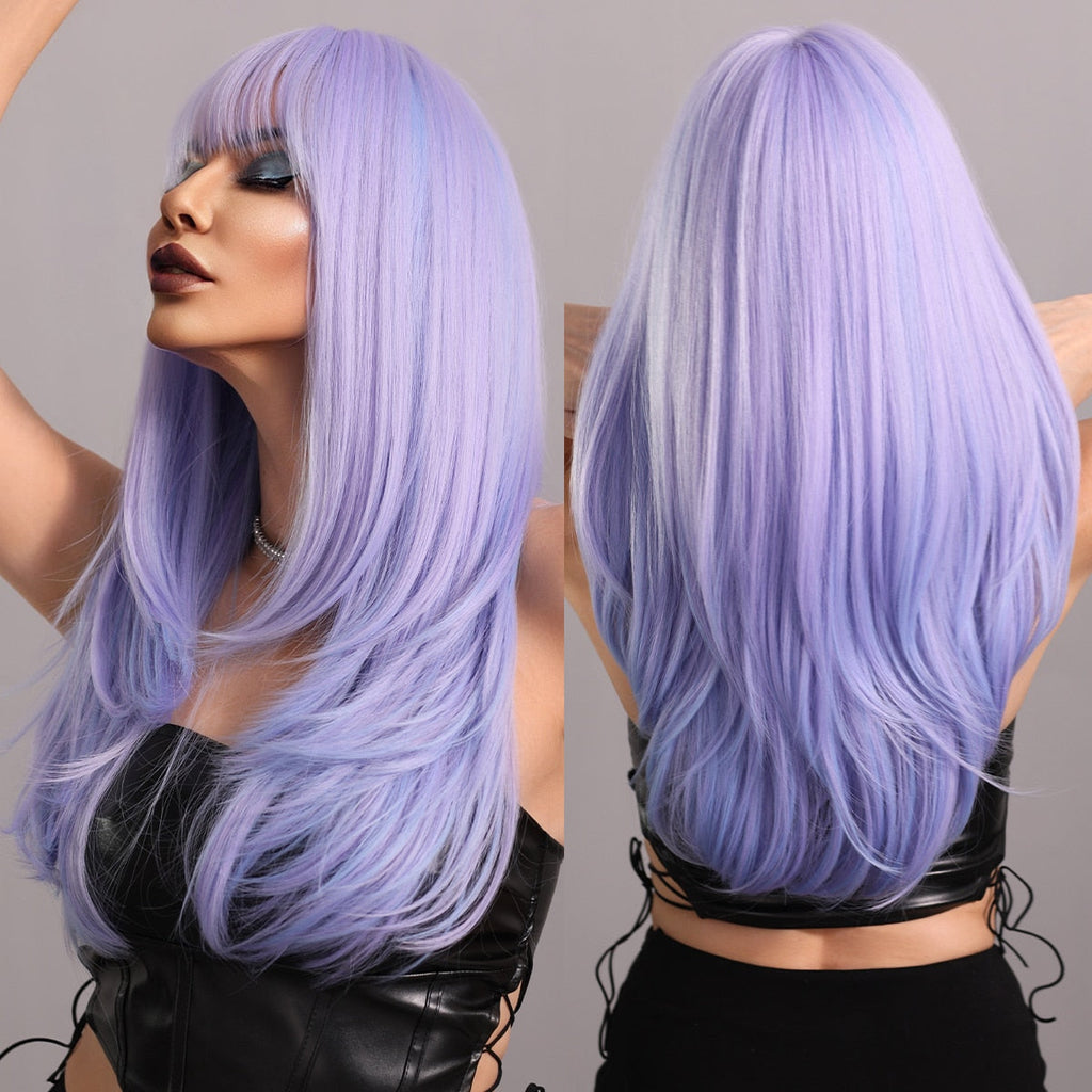 Perruque violette fluo modèle