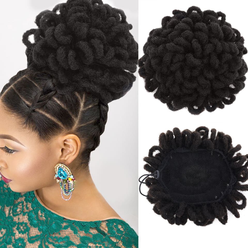 Postiche chignon afro femme