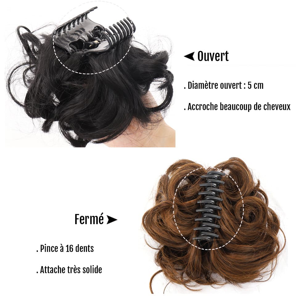 Postiche chignon blond attache