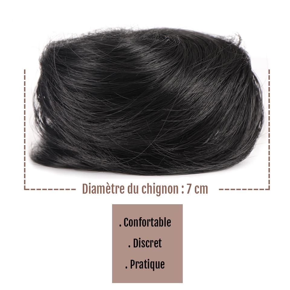 Postiche chignon lisse taille
