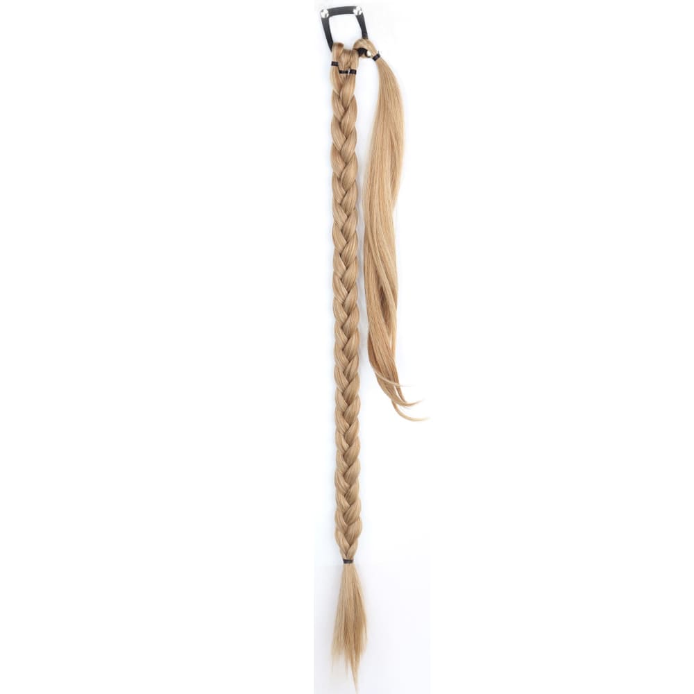 Postiche queue de cheval tresse blond